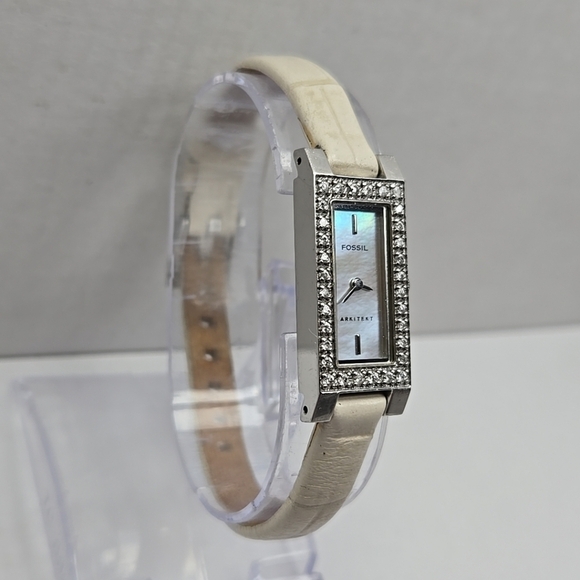 Fossil Arkitekt FS2864 Womens Quartz Watch New Battery Silver Tone MOP Dial main image 7